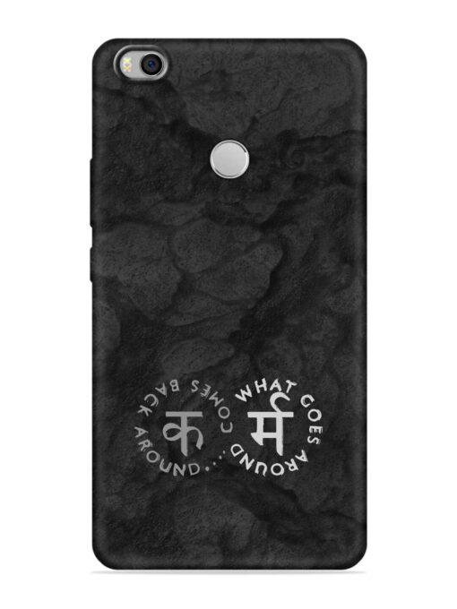 Karma Hindi Word Embossed Soft Silicone Case for Xiaomi Mi Max 2