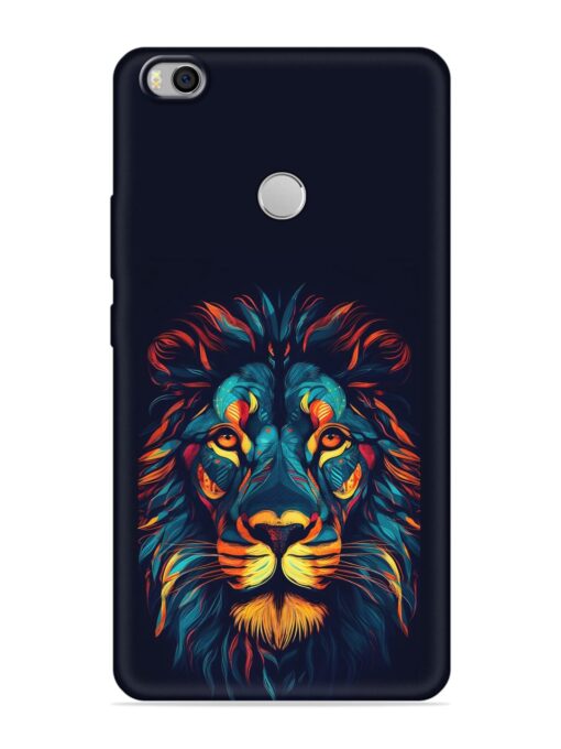 Colorful Lion Embossed Soft Silicone Case for Xiaomi Mi Max 2