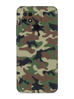 Army Military Camouflage Dark Green Embossed Soft Silicone Case for Xiaomi Redmi 10