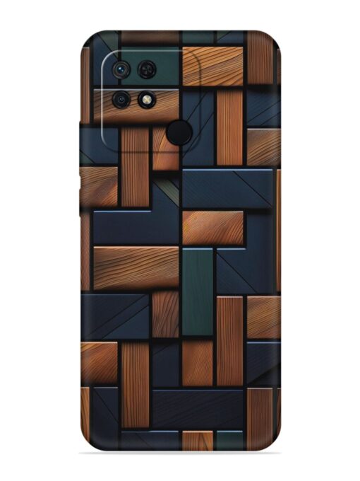 Wooden Background Cubes Embossed Soft Silicone Case for Xiaomi Redmi 10 Zapvi