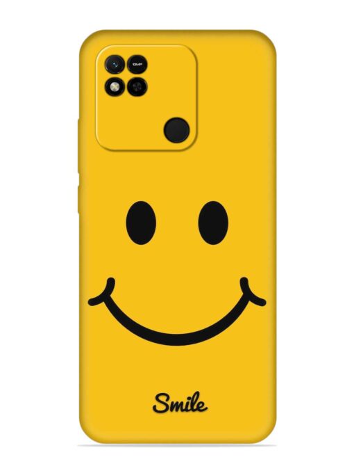 Yellow Smiley Embossed Soft Silicone Case for Xiaomi Redmi 10A Zapvi