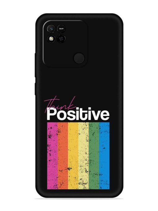 Think Positive Typography Embossed Soft Silicone Case for Xiaomi Redmi 10A