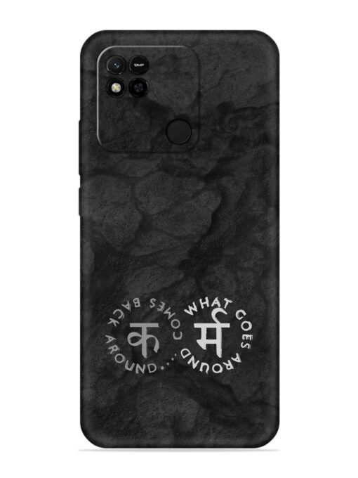 Karma Hindi Word Embossed Soft Silicone Case for Xiaomi Redmi 10A Zapvi