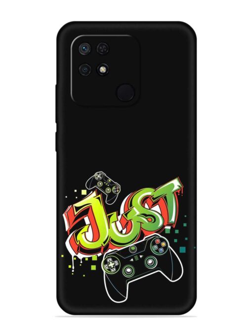 Graffiti Gamepad Illustration Embossed Soft Silicone Case for Xiaomi Redmi 10 Power