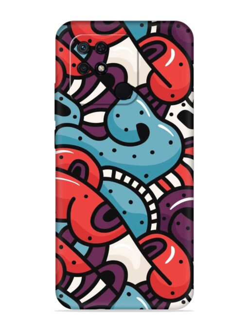 Seamless Backdrop Colorful Embossed Soft Silicone Case for Xiaomi Redmi 10 Power