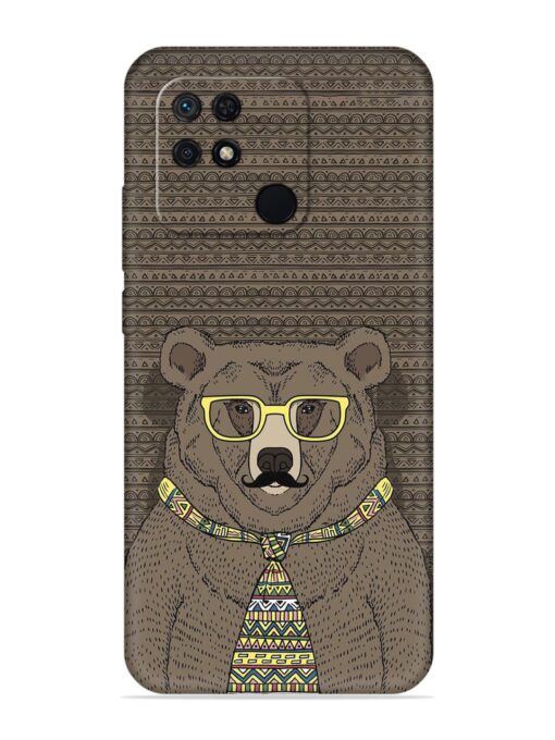 Grizzly Bear Embossed Soft Silicone Case for Xiaomi Redmi 10 Power