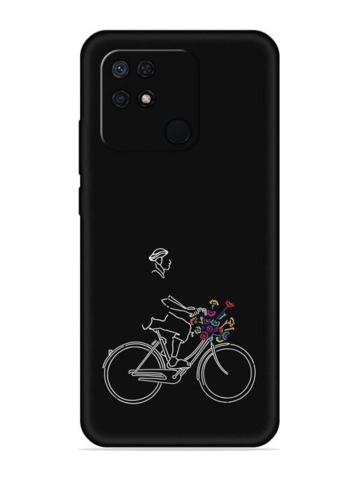 Minimalist Cycle Art Embossed Soft Silicone Case for Xiaomi Redmi 10 Power