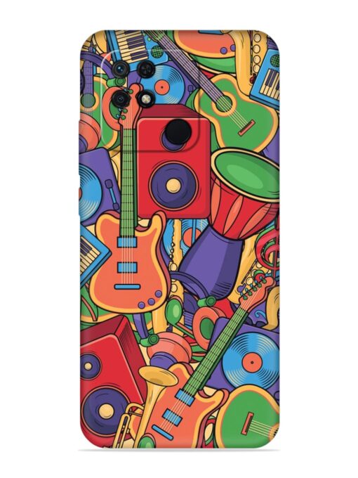 Colorful Music Art Embossed Soft Silicone Case for Xiaomi Redmi 10 Power