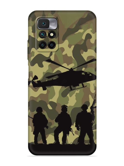 Army Heros Embossed Soft Silicone Case for Xiaomi Redmi 10 Prime (2022)