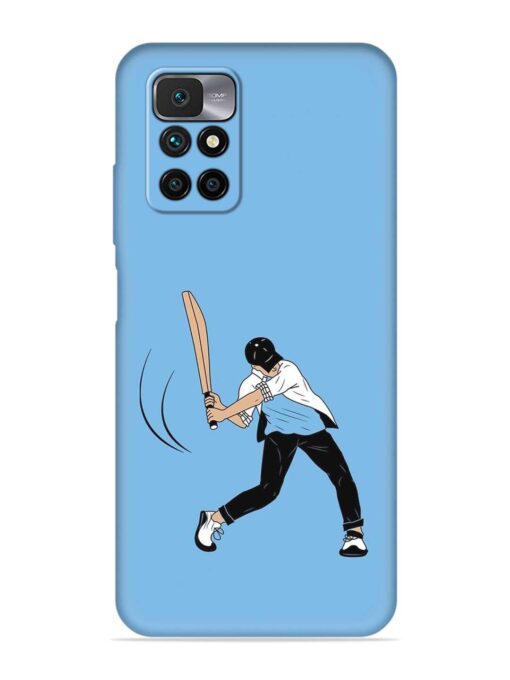 Cricket Gully Boy Embossed Soft Silicone Case for Xiaomi Redmi 10 Prime (2022)