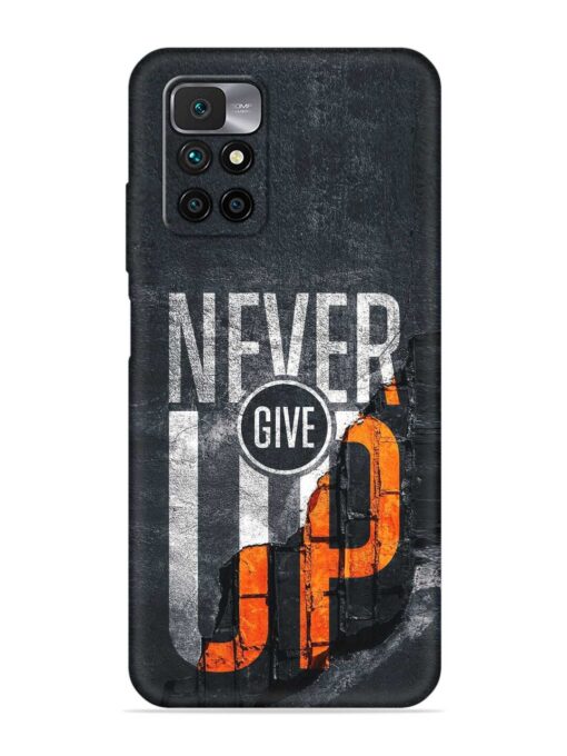 Never Give Up Embossed Soft Silicone Case for Xiaomi Redmi 10 Prime (2022) Zapvi