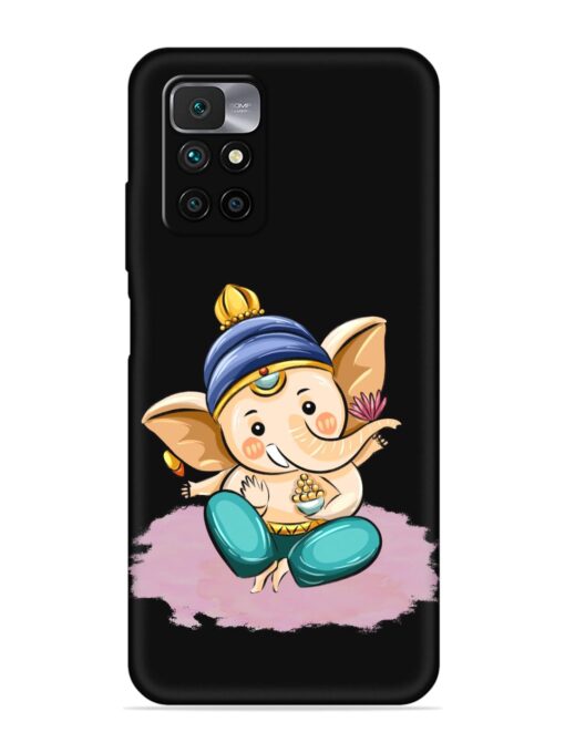 Bal Ganesh Vector Art Embossed Soft Silicone Case for Xiaomi Redmi 10 Prime (2022) Zapvi