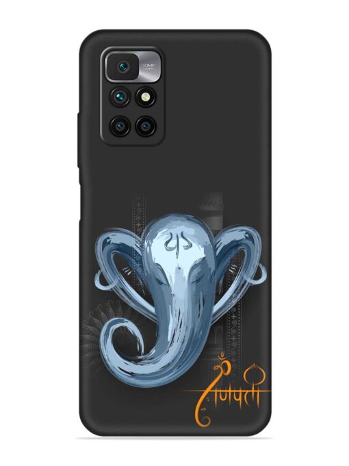 Illustration Lord Ganpati Embossed Soft Silicone Case for Xiaomi Redmi 10 Prime (2022)