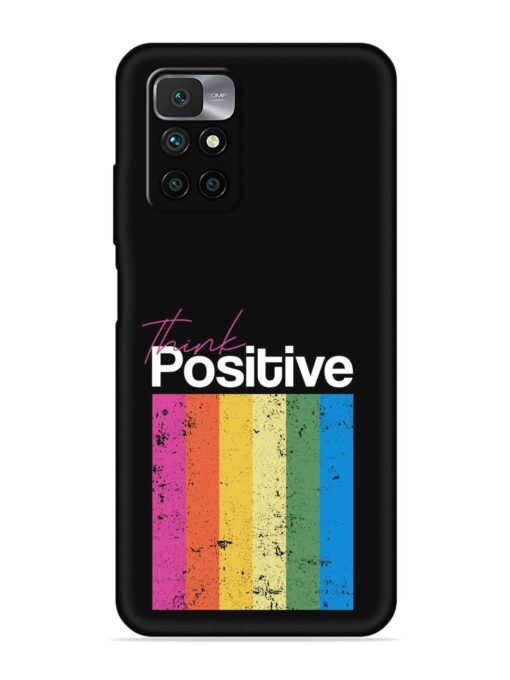 Think Positive Typography Embossed Soft Silicone Case for Xiaomi Redmi 10 Prime (2022) Zapvi