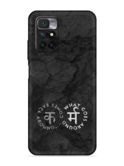 Karma Hindi Word Embossed Soft Silicone Case for Xiaomi Redmi 10 Prime (2022)