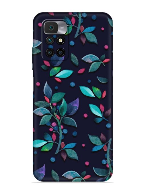 Decorative Watercolor Flower Embossed Soft Silicone Case for Xiaomi Redmi 10 Prime (2022)