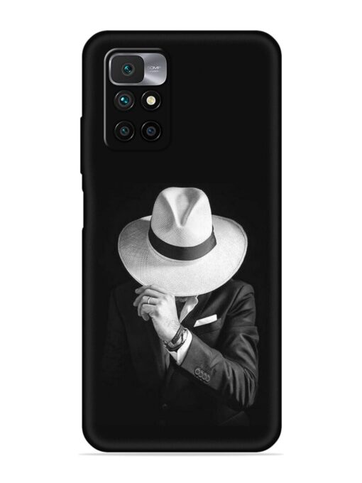 Men Under Hat Embossed Soft Silicone Case for Xiaomi Redmi 10 Prime (2022)