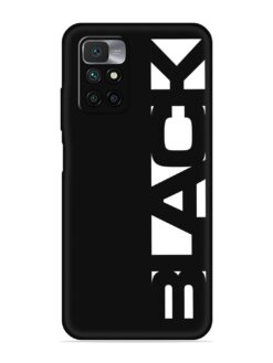 Black Typo Embossed Soft Silicone Case for Xiaomi Redmi 10 Prime (2022)