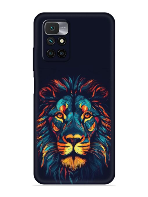 Colorful Lion Embossed Soft Silicone Case for Xiaomi Redmi 10 Prime (2022) Zapvi