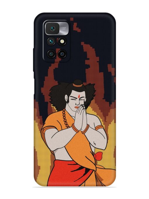 Shree Ram Vector Embossed Soft Silicone Case for Xiaomi Redmi 10 Prime (2022)