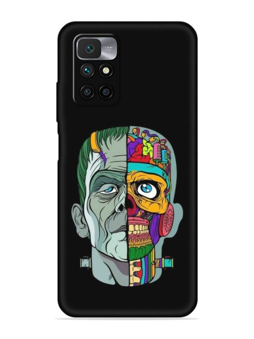 Men Vs Skull Embossed Soft Silicone Case for Xiaomi Redmi 10 Prime (2022)