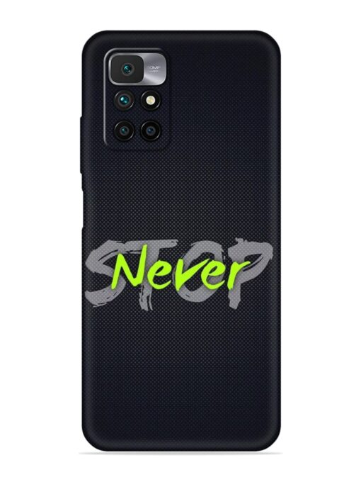 Never Stop Embossed Soft Silicone Case for Xiaomi Redmi 10 Prime (2022) Zapvi