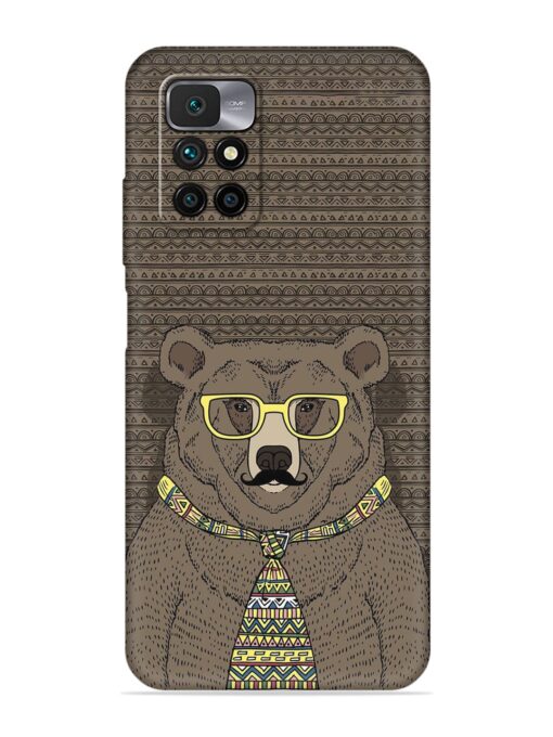 Grizzly Bear Embossed Soft Silicone Case for Xiaomi Redmi 10 Prime (2022) Zapvi