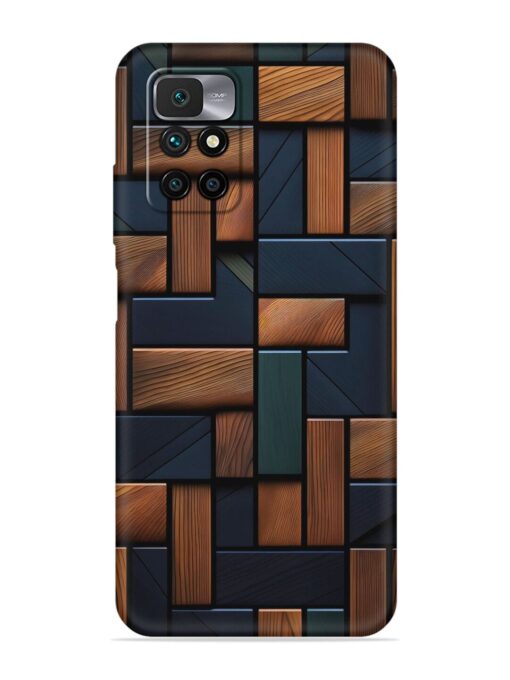 Wooden Background Cubes Embossed Soft Silicone Case for Xiaomi Redmi 10 Prime (2022) Zapvi