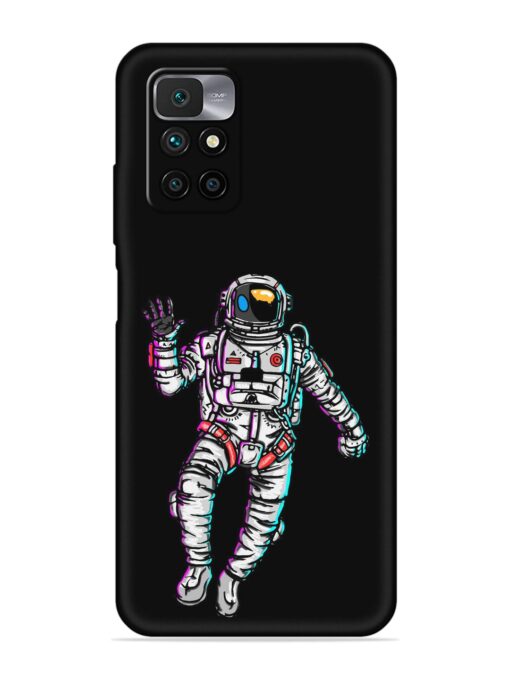 Spaceman Embossed Soft Silicone Case for Xiaomi Redmi 10 Prime (2022) Zapvi