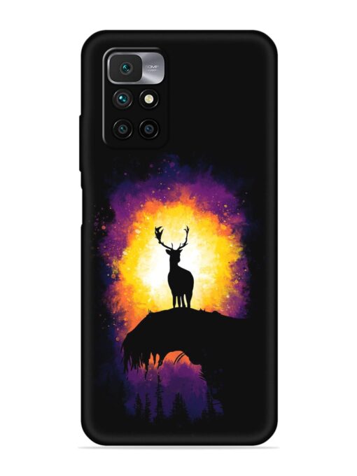 Elk Animal Art Embossed Soft Silicone Case for Xiaomi Redmi 10 Prime (2022) Zapvi