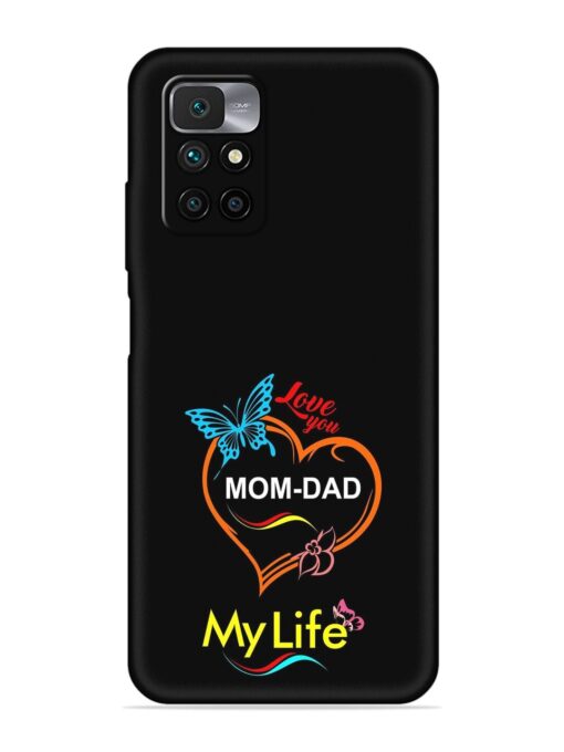 Love You Mom Dad Embossed Soft Silicone Case for Xiaomi Redmi 10 Prime (2022) Zapvi