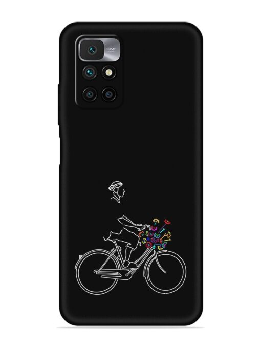 Minimalist Cycle Art Embossed Soft Silicone Case for Xiaomi Redmi 10 Prime (2022) Zapvi