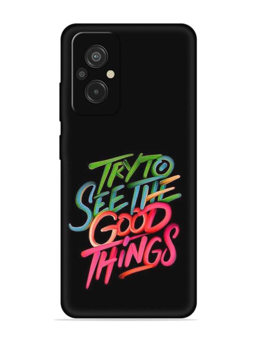 Try To See The Good Things Embossed Soft Silicone Case for Xiaomi Redmi 11 Prime (4G) Zapvi