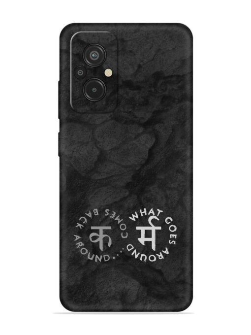 Karma Hindi Word Embossed Soft Silicone Case for Xiaomi Redmi 11 Prime (4G) Zapvi