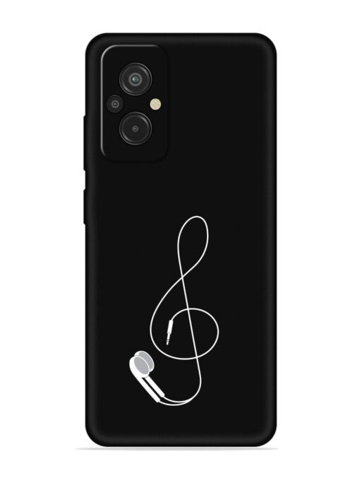 Music Earphone Vector Embossed Soft Silicone Case for Xiaomi Redmi 11 Prime (4G) Zapvi