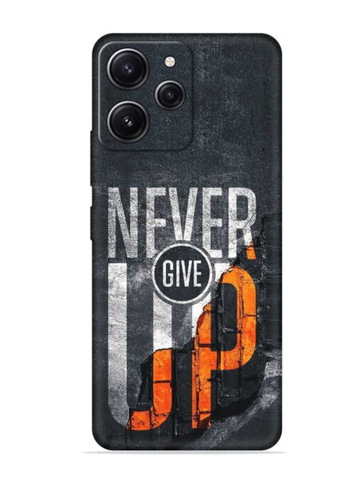 Never Give Up Embossed Soft Silicone Case for Xiaomi Redmi 12 (4G) Zapvi