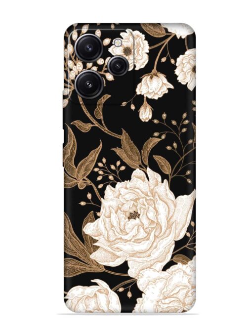 Peonies Roses Floral Embossed Soft Silicone Case for Xiaomi Redmi 12 (4G) Zapvi