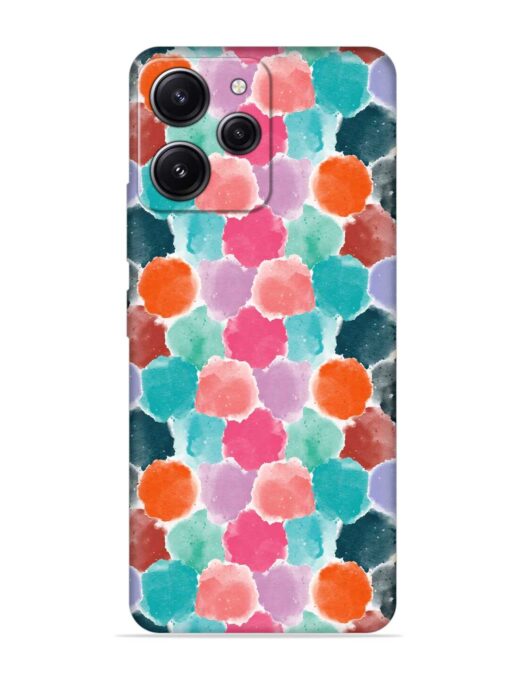 Colorful Seamless Pattern Embossed Soft Silicone Case for Xiaomi Redmi 12 (4G) Zapvi