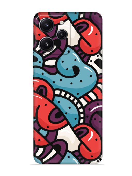 Seamless Backdrop Colorful Embossed Soft Silicone Case for Xiaomi Redmi 12 (4G) Zapvi