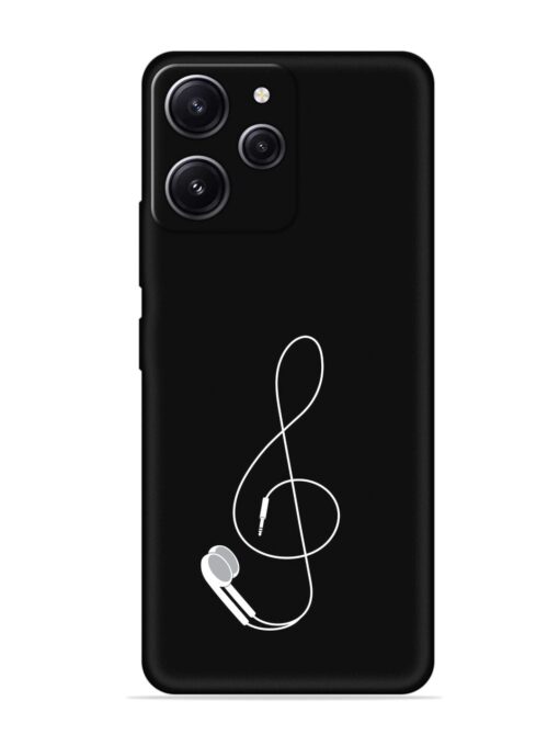 Music Earphone Vector Embossed Soft Silicone Case for Xiaomi Redmi 12 (4G) Zapvi