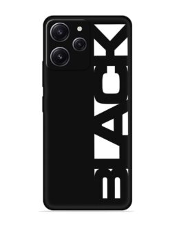 Black Typo Embossed Soft Silicone Case for Xiaomi Redmi 12 (4G)