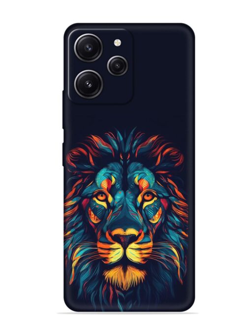 Colorful Lion Embossed Soft Silicone Case for Xiaomi Redmi 12 (4G) Zapvi