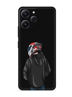 Motorcycle Rider Embossed Soft Silicone Case for Xiaomi Redmi 12 (4G)