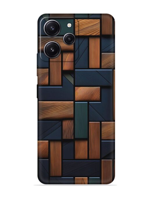 Wooden Background Cubes Embossed Soft Silicone Case for Xiaomi Redmi 12 (4G) Zapvi