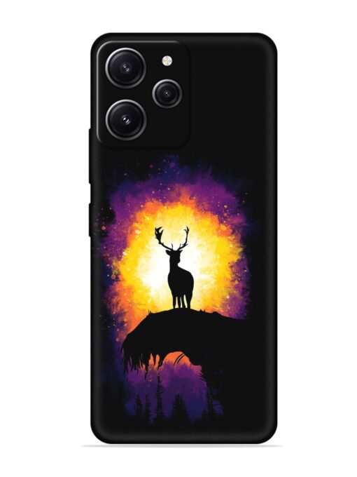 Elk Animal Art Embossed Soft Silicone Case for Xiaomi Redmi 12 (4G) Zapvi