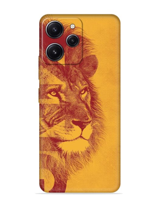 Gold Lion Crown Art Embossed Soft Silicone Case for Xiaomi Redmi 12 (4G) Zapvi