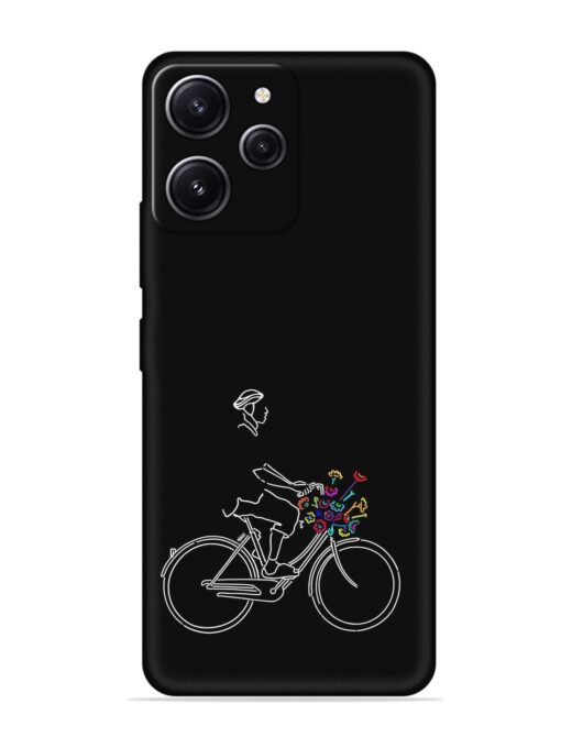 Minimalist Cycle Art Embossed Soft Silicone Case for Xiaomi Redmi 12 (4G) Zapvi