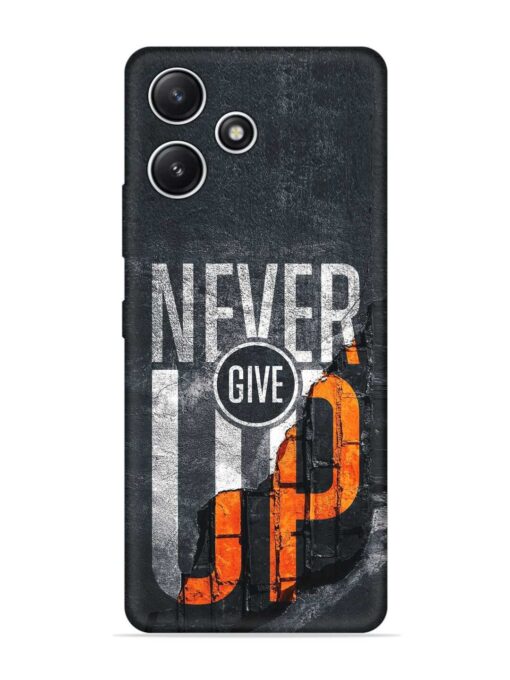 Never Give Up Embossed Soft Silicone Case for Xiaomi Redmi 12 (5G) Zapvi