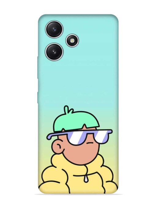 Doodles Cool Character Embossed Soft Silicone Case for Xiaomi Redmi 12 (5G) Zapvi