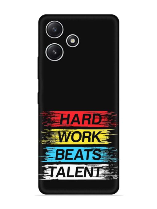 Hard Work Beats Embossed Soft Silicone Case for Xiaomi Redmi 12 (5G)